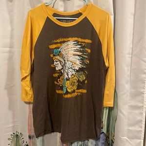 Crazy Train Native American Baseball Tee